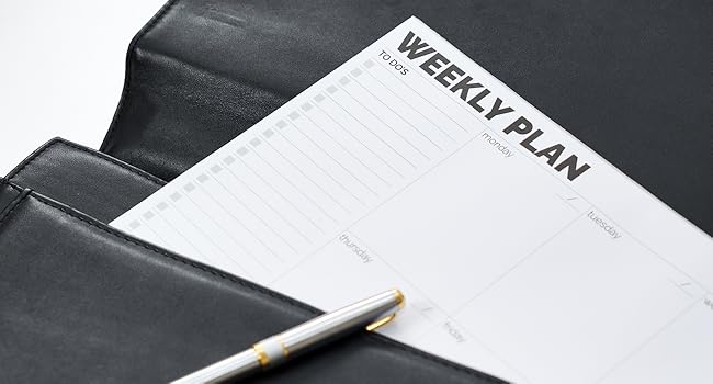 weekly planner pad, weekly planner notepad, weekly planner desk pad