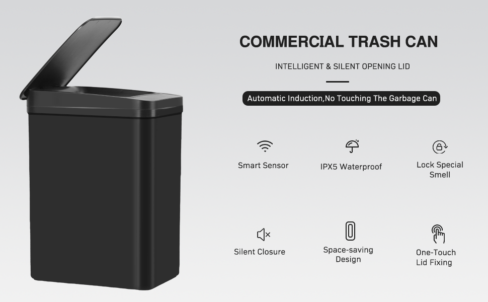 touchless trash can