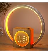 LIORQUE Sunrise Alarm Clock, Wake up Light with White Noise for Heavy Sleepers, Adjustable Sleep ...