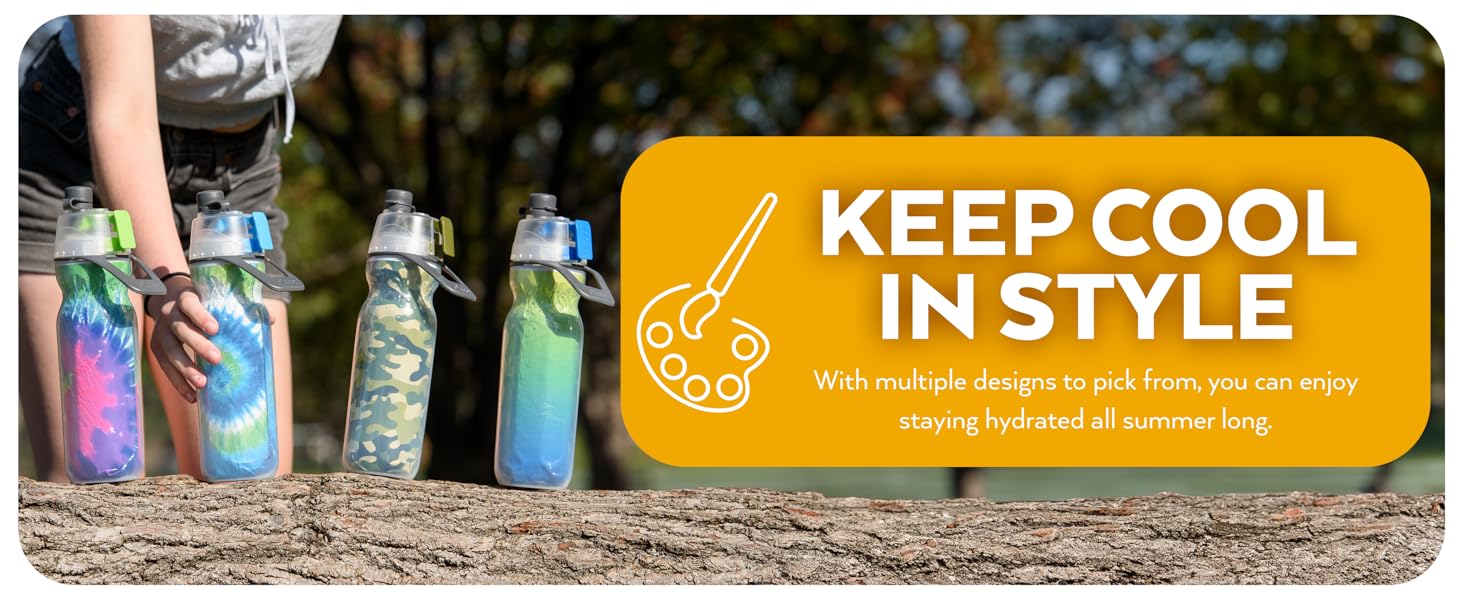 O2Cool Mist N Sip Various Colors on Log Keep Cool In Style