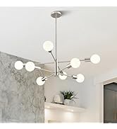 VONLUCE 8-Light Sputnik Chandelier, Morden Chandelier for Dining Room, Adjustable Chandelier Over...