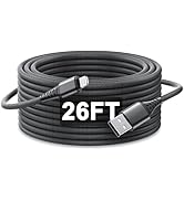 26FT/8M Extra Long iPhone Charger Cord [Apple MFi Certified] Braided iPhone Charger Fast Charging...