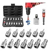 Greywolf 15 pcs Screw Extractor Set with 3/8 Inch Drive, Hex Head Multi-Spline Screw Easy Extract...