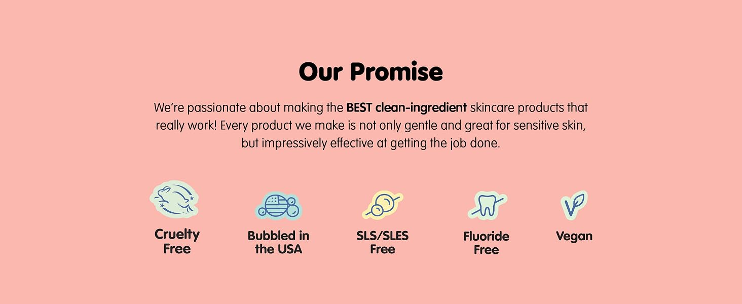 Our promise to make the BEST clean-ingredient skincare products that really work.