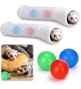 Mity rain 2PCS Ferret Toys with 6 Balls Inclueded | Collapsible Tunnel Tube Accessories for Ferre...