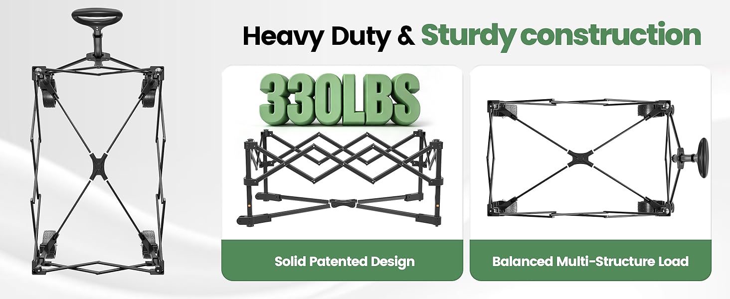 Heavy-Duty Durability &amp;amp;amp; 330 LBS Max Load Capacity