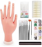 Practice Hand for Acrylic Nails,Nail Mannequin Hands for Nails Practice,Fake Nail Training Hand M...