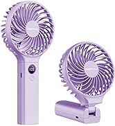 SWEETFULL Handheld Fan,5000mAh Portable Fan Mini fan Small Personal Fan with Backup Power,Desk Fa...