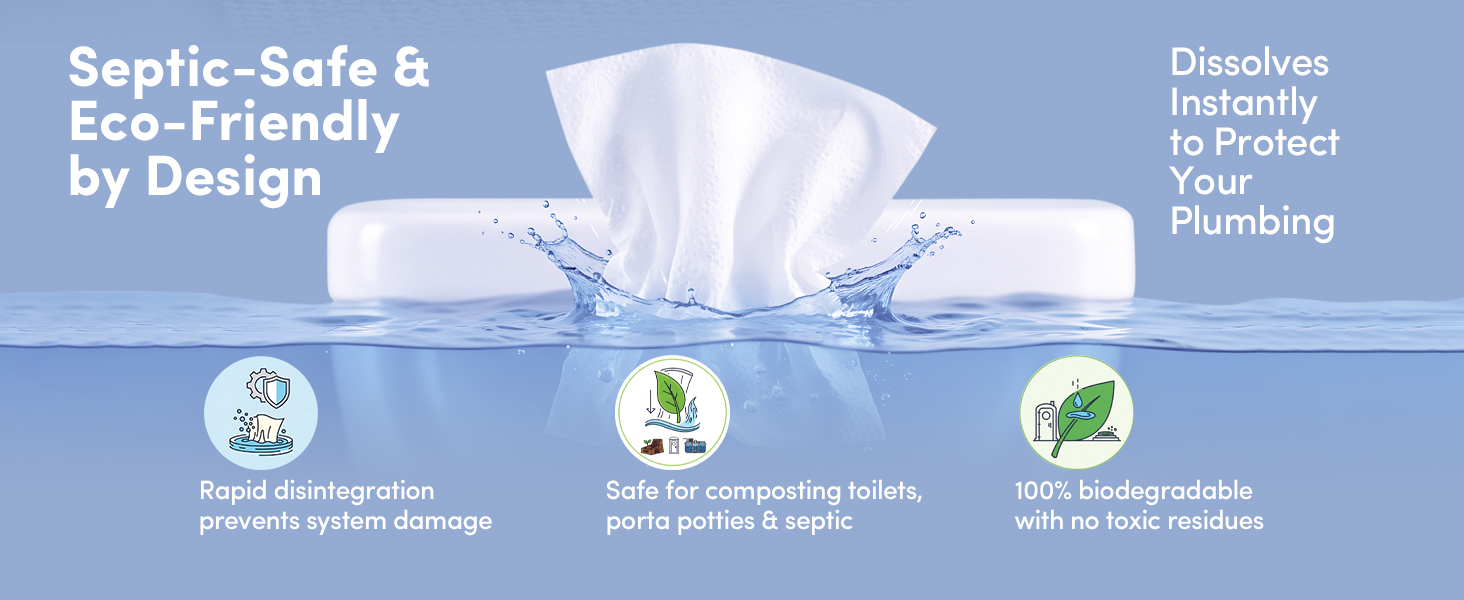 Septic Safe Tube Free Toilet Paper