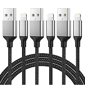 2FT iPhone Charger Cable, 3Pack USB A to Lightning Cable for Car, 2 Foot Braided iPhone Charging ...