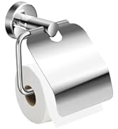 Toilet Paper Holder with Cover Tissue Roll Storage Rack Storage Dust-Proof for Kitchen &amp; Bathroom...