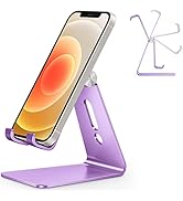 OMOTON Adjustable Cell Phone Stand, C2 Aluminum Desktop Phone Holder Dock Compatible with iPhone ...