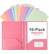 Colored File Folders Two Pocket Folder Plastic Folders with Pockets and Business Card Holder, Pas...