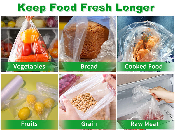 clear plastic bags for foods