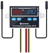 KT99 Temperature Controller 120V 10A Digital Thermostat Regulator Switch Dual 1.5m Waterproof Pro...