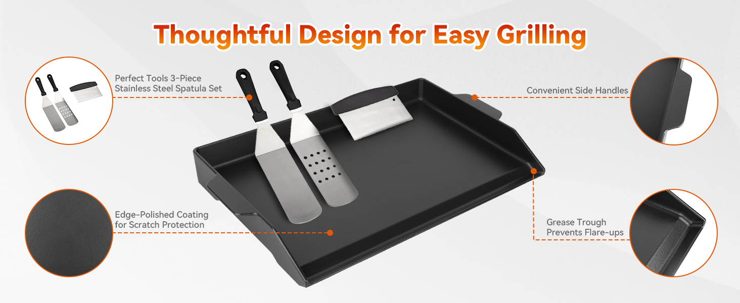 cast iron griddles for gas grills
