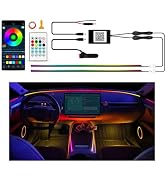 Ambient Lighting Car Led Lights Interior Kit,2PCS 43.3 inches Dream Color Acrylic Led Strips Ligh...