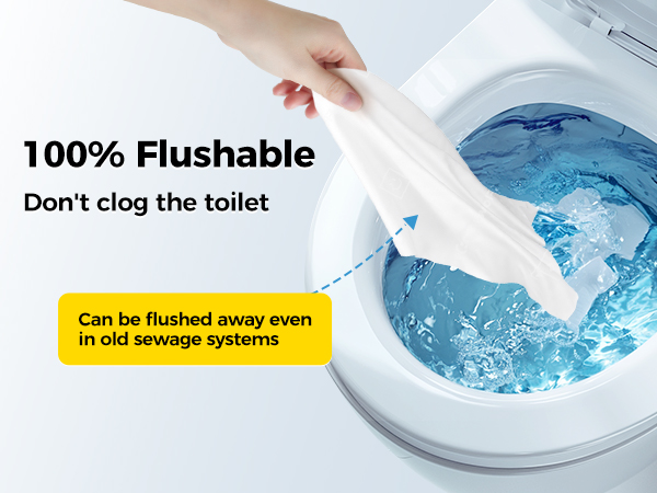 100% Flushable Don't clog the toilet
