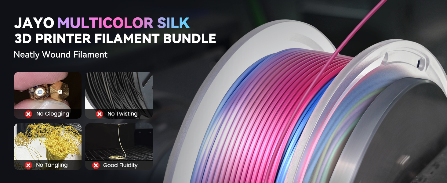 silk 3d printer filament bundle multicolor silk rainbow filament shiny silk PLA filament