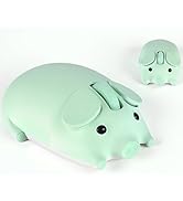 Wireless Mouse Cute Pig Bluetooth &amp; USB Dual Mode Mice,Silent Portable Compact Green Fun Mice for...