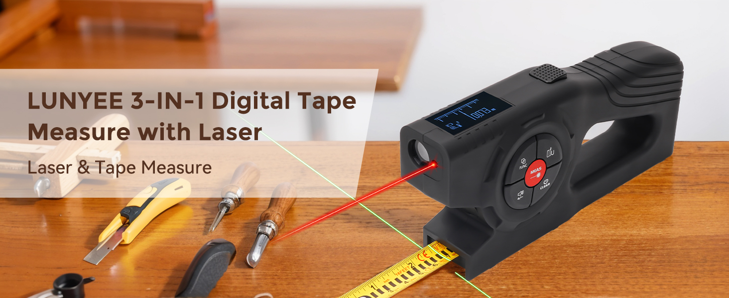 Digital Tape Measure with Laser
