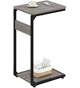 Vovonusy C-Shaped End Table, Small Couch Side Table, Sofa Table for Living Room, Bedroom, Bedside...