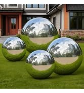 VEBESYET Silver 4PCS Inflatable Mirror Ball Set Reusable Large Event Decoration Balloon PVC Ballo...