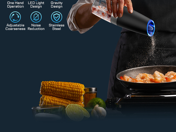 electric salt and pepper shakers set