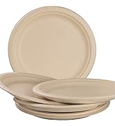 Pro-Grade, Decomposable 10 Inch Plates. Bulk 25 Pack Great for Lunch, Dinner Parties and Potluck...