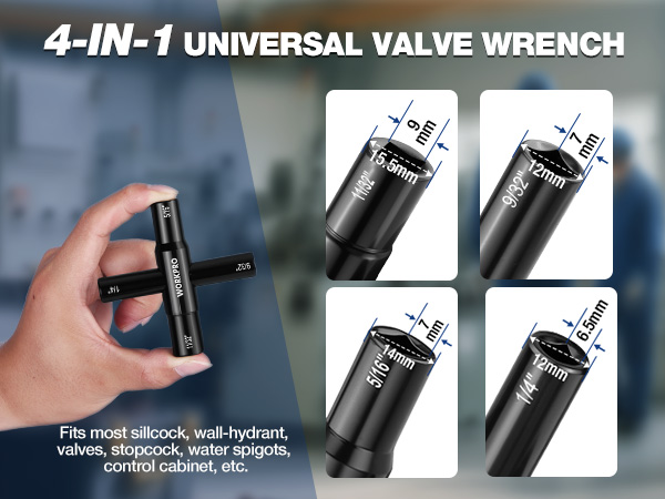 4-IN-1 universal valve wrench