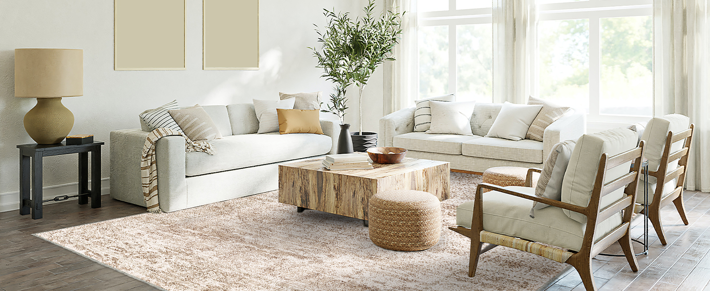 beige brown area rug