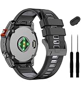 ZPJPPLX 26MM Fenix 7X 6X Pro 5X Plus Quickfit Watch Band, Soft Silicone Strap for GARMIN Enduro 2...