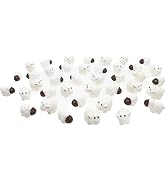 20Pcs Miniature Sheep Figurines Mini Herd of Sheeps Figure Cake Toppers Moss Landscape Decoration...
