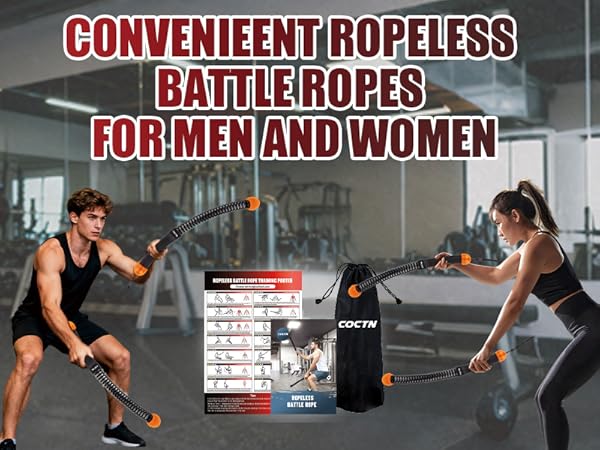 CONVENIEENT ROPELESS BATTLE ROPES FOR MEN AND WOMEN