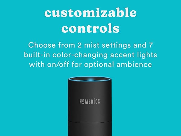 black air purifier with customizable controls