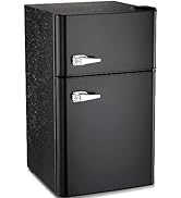 Antarctic Star Mini Fridge 3.1Cu.Ft Compact Refrigerator 2-Doors Freezer Low Noise Defrost Storag...