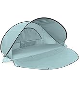 Picnic TIME Manta Portable Beach Tent, Fully-Assembled Pop Up Tent, Beach Shade and Sun Shelter, ...