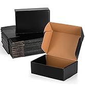 Dicunoy 30 Pack CardBoard Boxes, 9 x 6 x 3 Inches Small Shipping Boxes, Black Corrugated Cardboar...
