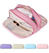JAESITETER Big Capacity Pencil Case Large Pencil Pouch 3 Compartment Pouch Pen Bag for School Off...