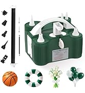AXHJ Electric Balloon Pump, Portable Electric Air Balloon Pump Dual Nozzle Air Blower Pump, Ballo...
