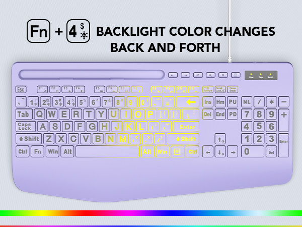 lighted keyboard for pc