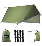 Sunyear Hammock Tent Rain Fly-Camping Hammock Outdoor Tarp-Small Door Design-Keep Side Wind Rain-...