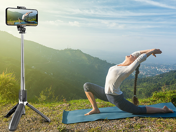 Selfie Stick Phone Tripod with Remote Video Recording