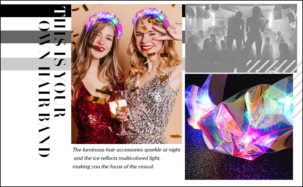 LED Luminous hair hoop