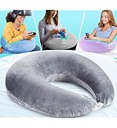 Gaming Pillow Arm Support Pillow for Bed &amp; Sofa: Ergonomic U-Shaped Lap Pillow with Elbow Rest fo...