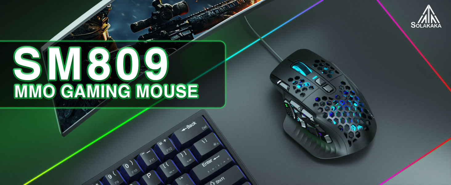 SM809 gaming mouse,gaming mouse, MMO mouse,wired mouse,wired gaming mouse