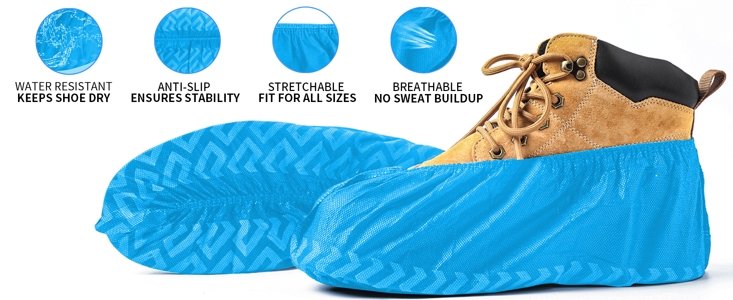 Disposable Shoe Covers Non-Slip X-Large