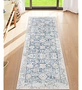 Lahome Vintage Floral Kitchen Runner, 2x6 Hallway Runner Rug Non Slip Bathroom Runner Rugs,Soft U...
