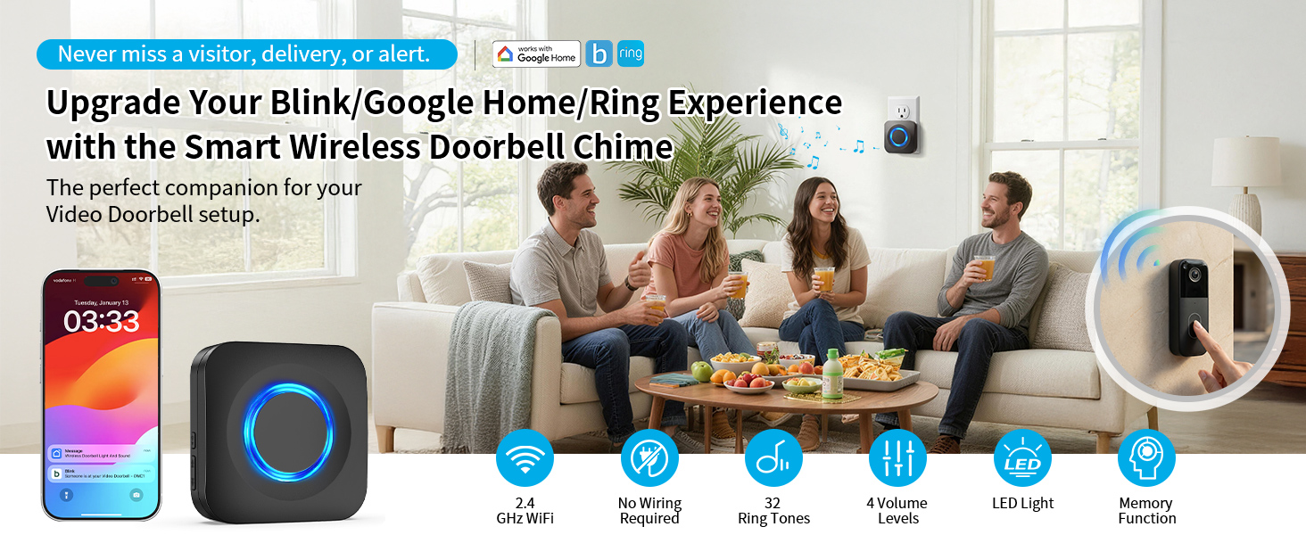 Blink doorbell chime