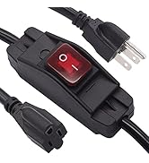 TWTADE 3 Prong Extension Cord with Waterproof Inline Switch On/Off 1ft 14AWG Outlets Power Cords ...
